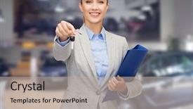  Presentation with car business - Beautiful slides featuring leasing manager - auto business car sale gesture backdrop and a mint green colored foreground