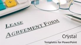  Presentation with equipment lease - Amazing slide deck having leasing manager - lease agreement form backdrop and a white colored foreground