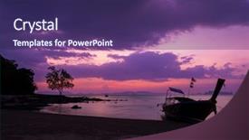  Presentation with long tailed boat fishing boat - PPT theme having leasure - traditional long-tail boat background and a  colored foreground