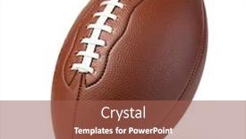 Presentation with american football - Colorful PPT layouts enhanced with stitch - leather american football ball isolated backdrop and a red colored foreground