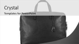  Presentation with leather bag - Beautiful presentation featuring rendering isolated on white background backdrop and a  colored foreground.