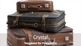  Presentation with luggage - Beautiful slide deck featuring leather bag - vintage luggage isolated backdrop and a tawny brown colored foreground