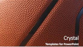  Presentation with texture of synthetic leather buff - Beautiful presentation theme featuring leather basketball skin texture close backdrop and a tawny brown colored foreground