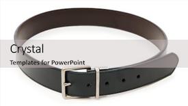  Presentation with belt conveyor aiport - Slides having leather belt isolated background and a light gray colored foreground