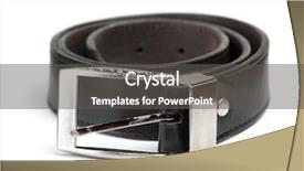  Presentation with leather - Presentation design consisting of leather belt with small scratch background and a dark gray colored foreground