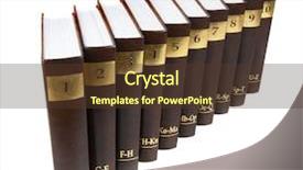  Presentation with bound - PPT theme with leather bound - encyclopedia set - 10 heavy background and a tawny brown colored foreground