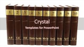  Presentation with bound - Presentation theme enhanced with leather bound - encyclopedia set - 10 heavy background and a wine colored foreground