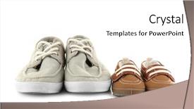  Presentation with shoes - Theme with leather bound - family concept shoes for father background and a white colored foreground