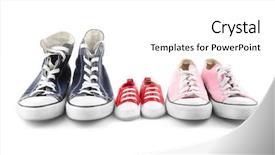  Presentation with leather shoes - Slides having leather bound - family concept shoes for parents background and a white colored foreground