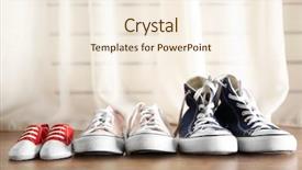  Presentation with leather shoes - Slides with leather bound - family concept shoes for parents background and a cream colored foreground