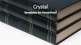  Presentation with bound - Slide deck consisting of leather bound hard cover books background and a dark gray colored foreground