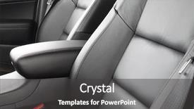  Presentation with seat belt in car safety - Slide deck with car seats leather bucket type front grey interior with safety belt background and a dark gray colored foreground