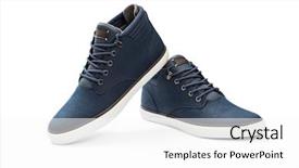  Presentation with leather shoes - Theme consisting of leather casual shoes on white background and a white colored foreground