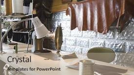  Presentation with traditional craft - Presentation theme consisting of global partnership pictograph with bonus background and a lemonade colored foreground