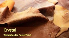  Presentation with leather craft - Amazing slide set having leather craft or leather working backdrop and a tawny brown colored foreground