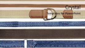  Presentation with textile denim - Colorful slides enhanced with leather denim belts and strap backdrop and a coral colored foreground