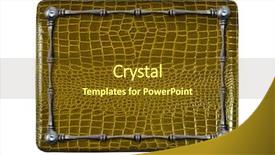  Presentation with award - Slides enhanced with leather fashion background with diamonds background and a tawny brown colored foreground