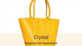  Presentation with leather bag - Audience pleasing PPT theme consisting of leather female handbag luxury accessories backdrop and a  colored foreground