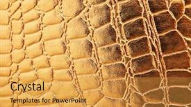  Presentation with ornament - PPT layouts featuring leather grunge texture for background background and a yellow colored foreground