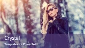  Presentation with cute - PPT theme consisting of leather jacket in winter background and a violet colored foreground