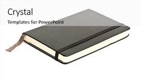  Presentation with diary - Theme featuring spiral notebook close up - diary isolated background and a white colored foreground