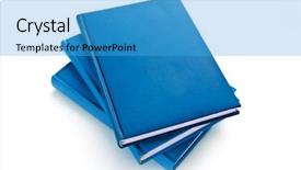  Presentation with diary - Slides enhanced with book bind - three blue diary isolated background and a light blue colored foreground