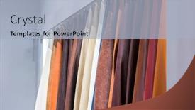  Presentation with fashion - Slide deck enhanced with leather-pelt-fashion-variety-color background and a light blue colored foreground