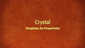  Presentation with brown leather - Audience pleasing slide set consisting of leather red brown texture background backdrop and a tawny brown colored foreground