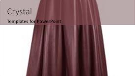  Presentation with leather - PPT layouts enhanced with leather-skirt-on-a-white background and a tawny brown colored foreground