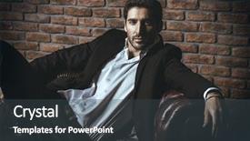  Presentation with fashion accessories - Slide deck consisting of leather sofa luxurious lifestyle fashion background and a dark gray colored foreground