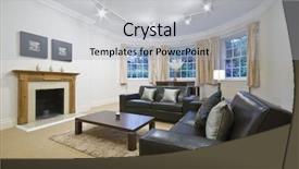  Presentation with neo classic villa almerico capra - Colorful PPT layouts enhanced with leather sofas and modern decoration backdrop and a light gray colored foreground