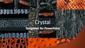  Presentation with design - Audience pleasing theme consisting of leather-texture-closeup-for-background backdrop and a tawny brown colored foreground