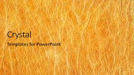  Presentation with leather - PPT theme featuring leather texture may be used background and a gold colored foreground