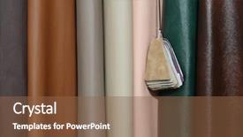  Presentation with leather and glitter - PPT theme having leather variety shades of colors background and a tawny brown colored foreground