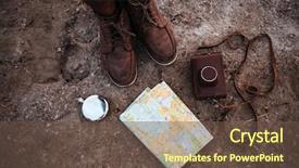  Presentation with map vintage - Presentation featuring the ground near map background and a tawny brown colored foreground