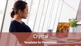  Presentation with pregnant kartun - PPT theme consisting of leave - pregnant businesswoman using laptop background and a red colored foreground