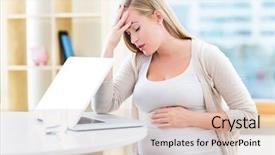  Presentation with pregnant - Slides consisting of hairy dog and grey kitten playing together as the dog playfully bites the kitten background and a dark gray colored foreground.