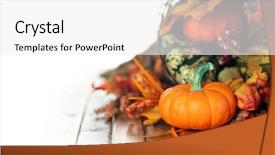  Presentation with fall leaves border autumn - Slides consisting of leaves in an autumn cornucopia background and a white colored foreground