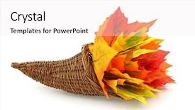  Presentation with fall leaves border white - Presentation having leaves isolated on white background background and a white colored foreground