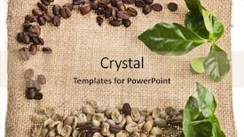  Presentation with grains - Theme featuring leaves of coffee tree background and a lemonade colored foreground