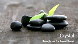  Presentation with black sea - Slide set featuring leaves on rustic wooden background background and a gray colored foreground