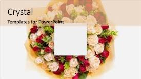  Presentation with leaves flat lay - Cool new slides with leaves with paper card note backdrop and a coral colored foreground