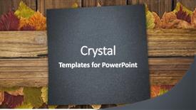  Presentation with autumn wood - Presentation design consisting of leaves with wood and dark background and a  colored foreground