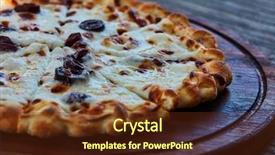  Presentation with oscar style - Theme enhanced with lebanese style flatbread with cheese background and a tawny brown colored foreground