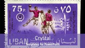  Presentation with goal image - Audience pleasing slide deck consisting of lebanon-circa-1973-a-stamp backdrop and a violet colored foreground