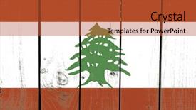  Presentation with nato flag - Theme featuring beirut - lebanon flag on wooden background background and a red colored foreground