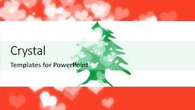  Presentation with flag - Slides consisting of lebanon flag background and a mint green colored foreground