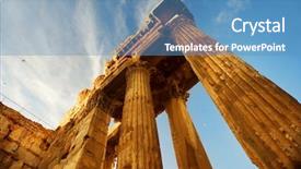  Presentation with roman columns - Slide deck with labanon - lebanon old ruins roman columns background and a teal colored foreground