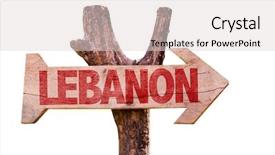  Presentation with history - Beautiful presentation theme featuring history oflebanon - lebanon wooden sign isolated backdrop and a lemonade colored foreground