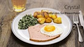  Presentation with spinach - PPT theme having leberk-se-with-spinach-potatoes background and a  colored foreground